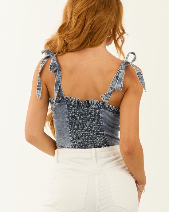 Medium Mineral Wash Chambray Denim Tank Top