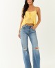 Canary Yellow Ruffle Handkerchief Hem Cami Top Canary Yellow Ruffle Handkerchief Hem Cami Top