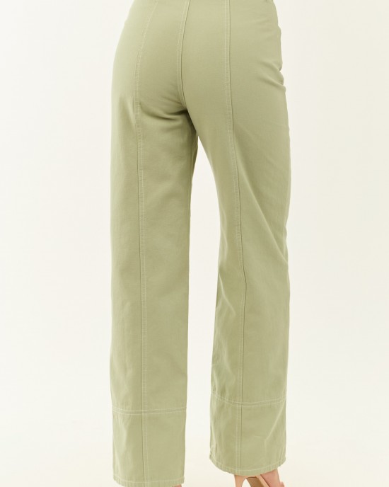 Sage High Waisted Straight Leg Denim Pants