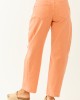 Risen Melon High Rise Cuffed Stretchy Barrel Jeans