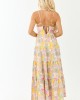 Blush Floral Print Sleeveless Cotton Maxi Dress