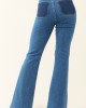 Special A Medium Dark Wash Tummy Control Flare Jeans