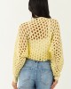 Buttercream Open Knit Long Sleeve Shrug Cardigan Buttercream Open Knit Long Sleeve Shrug Cardigan